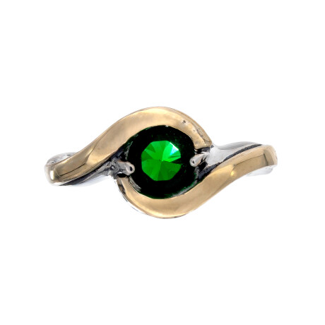 Anillo de Plata 925 ,Double y circonia Anillo de Plata 925 ,Double y circonia