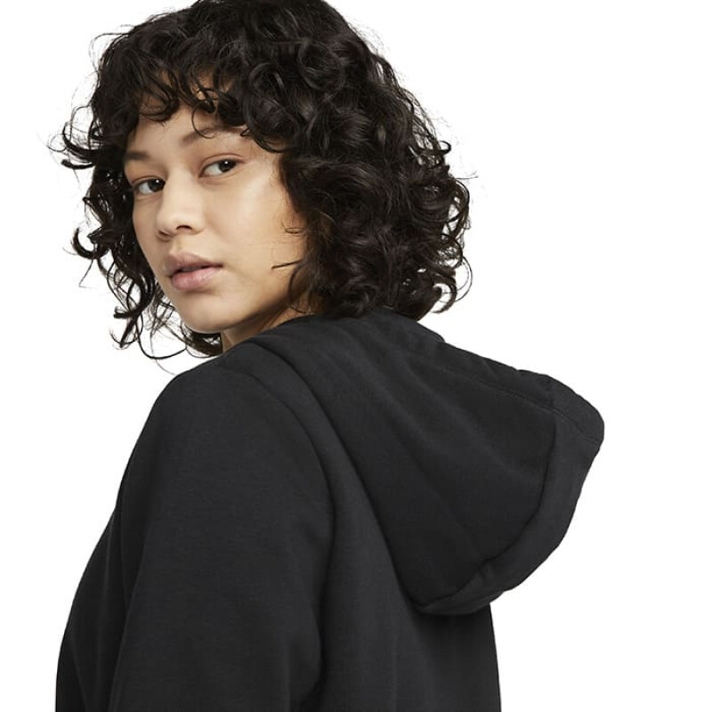 Campera Nike Club Fleece de Mujer - DQ5471-010 Negro