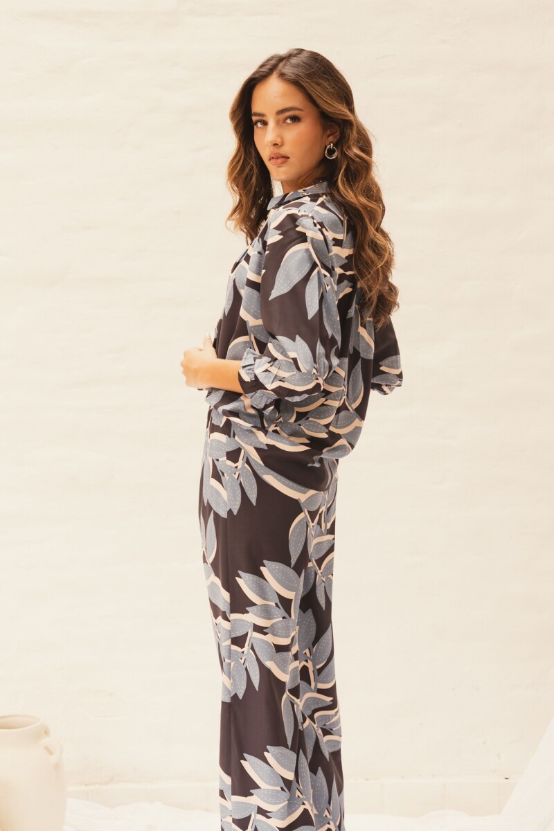 PANTALON NEW ARIANNA TURQUOISE FOLIAGE PARADISE PANTALON NEW ARIANNA TURQUOISE FOLIAGE PARADISE