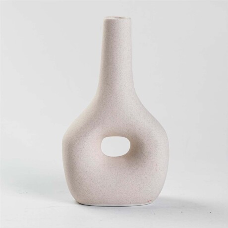 Florero en Cerámica Diseño Lágrima para Decoración 13x7x23Cm Blanco
