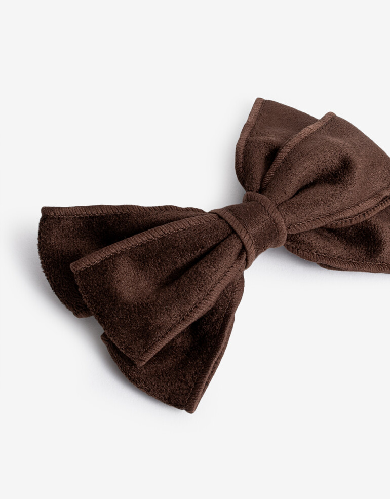 Hebillas Francesas Moño Hebilla Francesa Moño Suede - Marron Chocolate