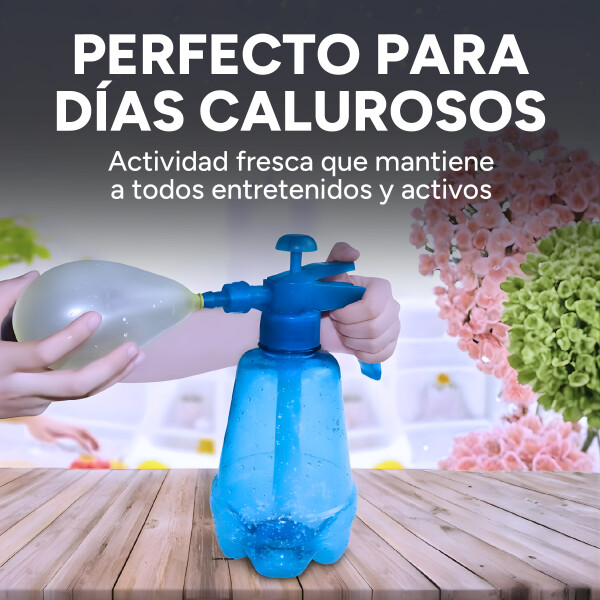 Bombitas De Agua 300 Unidades + Botella De Recarga Color Azul