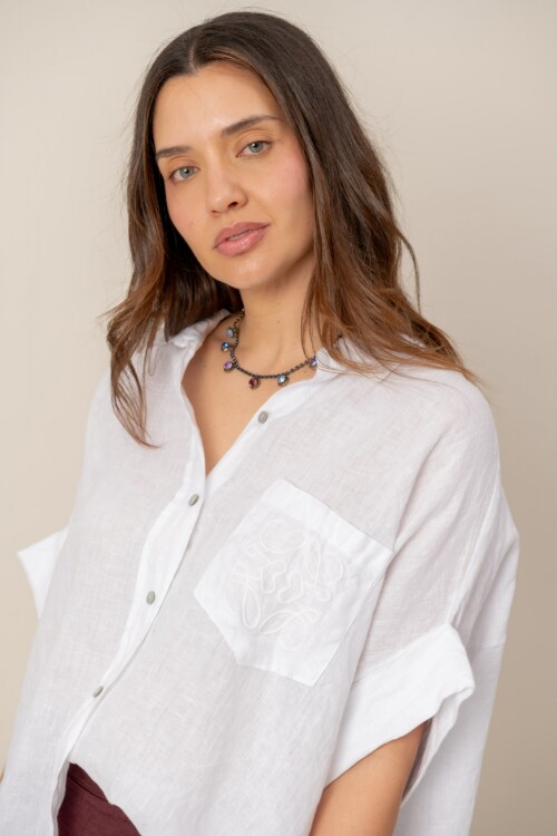 Camisa blanca lino Camisa blanca lino