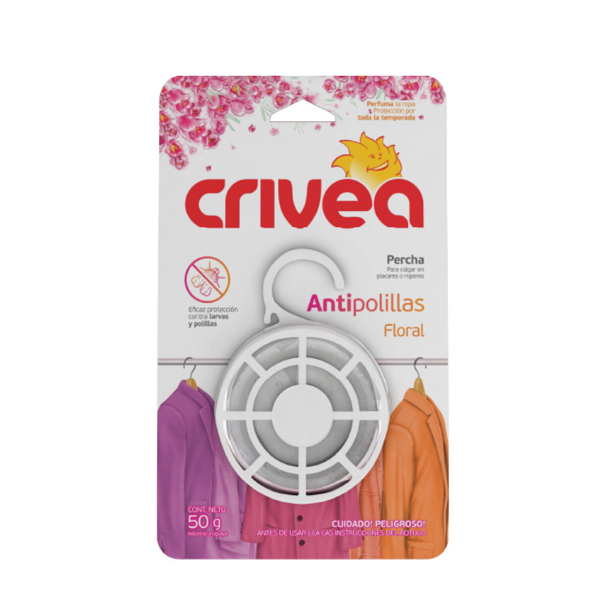 CRIVEA MATAPOLILLA PERCHA FLORAL 50 GR 