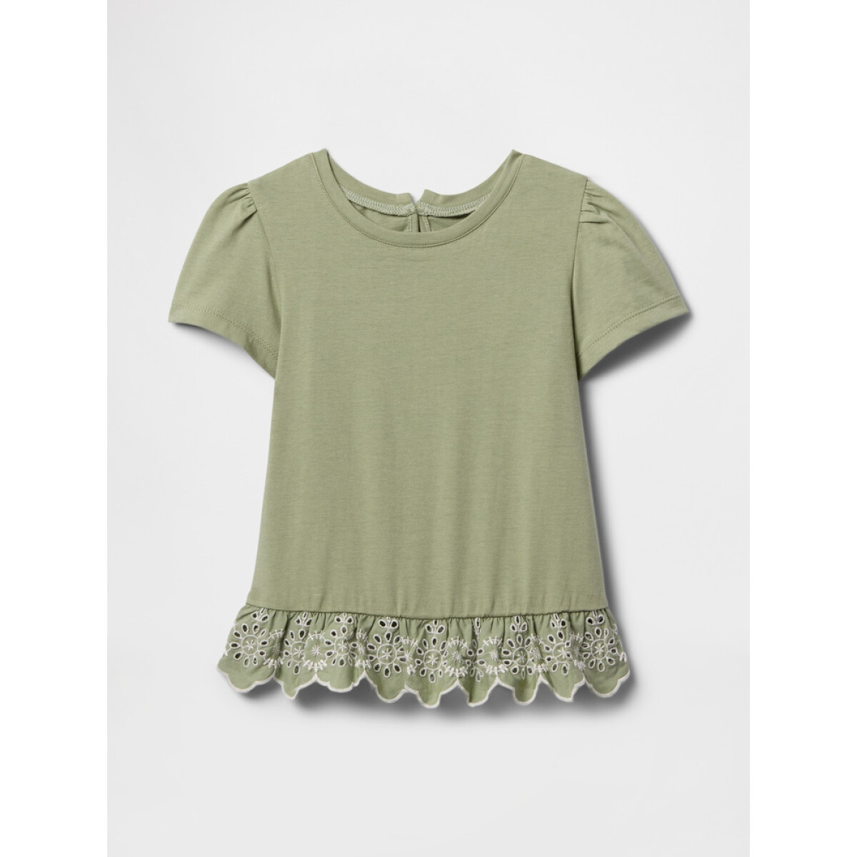 V-SS EYELET PEPLUM - DESERT SAGE 