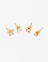 Aros Sets Strass Set De Aros Con Cubic Zirconia - Dorado