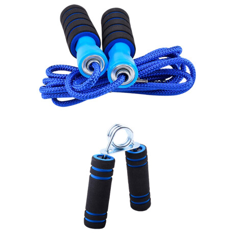 Set X 6 Ruedas Abdominal Hand Grip Expert Fitness Azul
