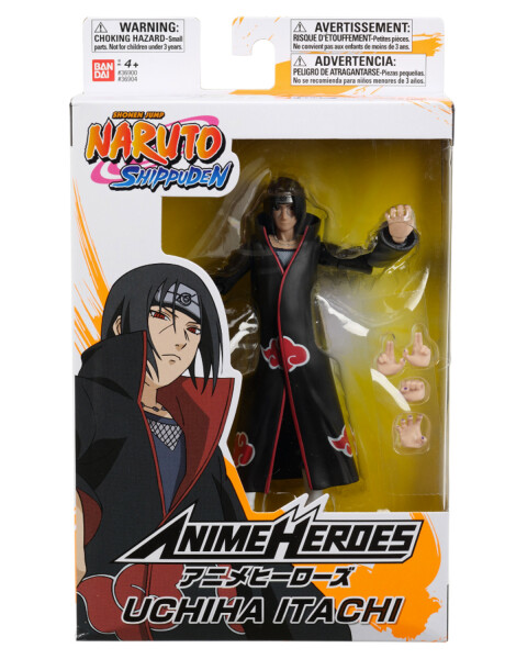 Muñeco figura articulada Naruto Anime Heroes 16cm Bandai Itachi Uchiha