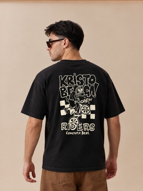REMERA RIDERS NEGRO