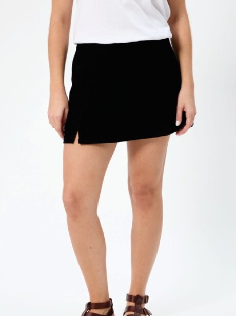 SHORT POLLERA BASE JEAN NEGRO