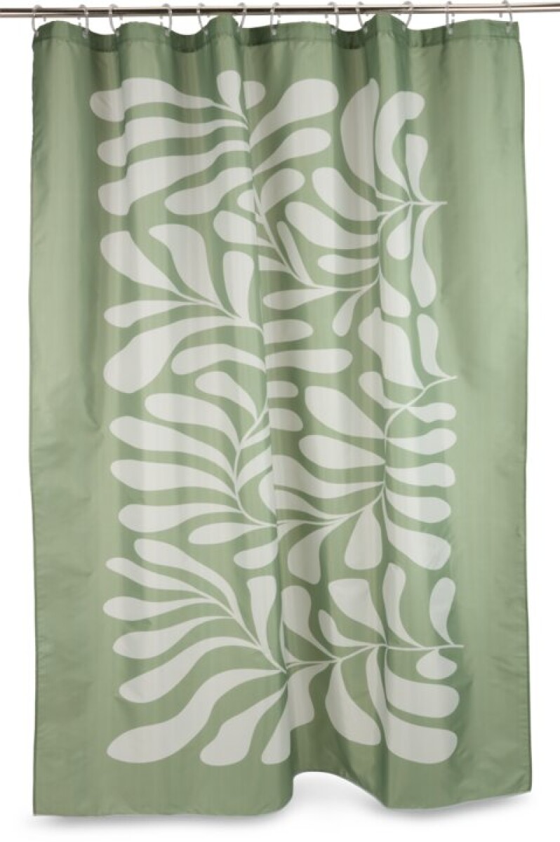 Cortina de ducha BAGGETORP 180x200 verde oliva 