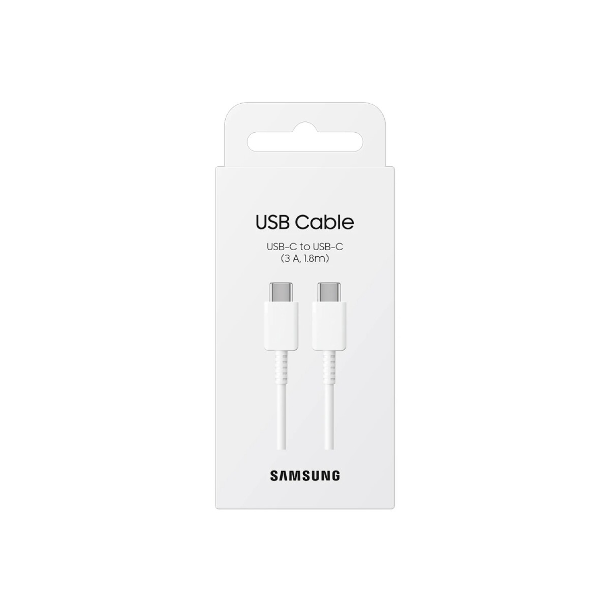 Cable original Samsung Tipo-C a Tipo-C 1.8 metros color blanco 