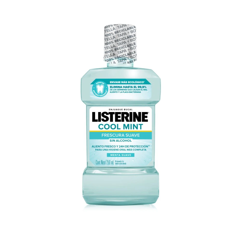 LISTERINE ZERO MENTA SUAVE FR. X 250 ML.