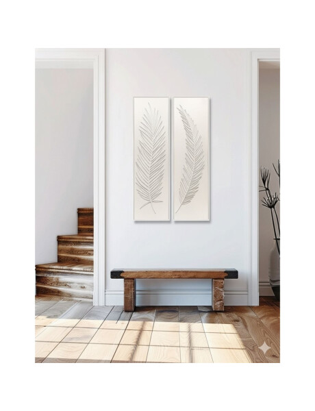 CUADRO 90x30cm MARCO HOJA BLANCO Y NEGRO 2 CUADRO 90x30cm MARCO HOJA BLANCO Y NEGRO 2