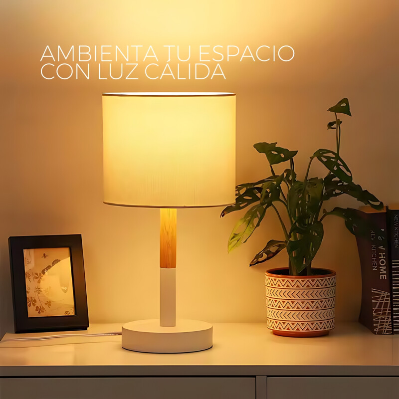 Lampara Portatil De Escritorio Led Nordica Florencia Blanco