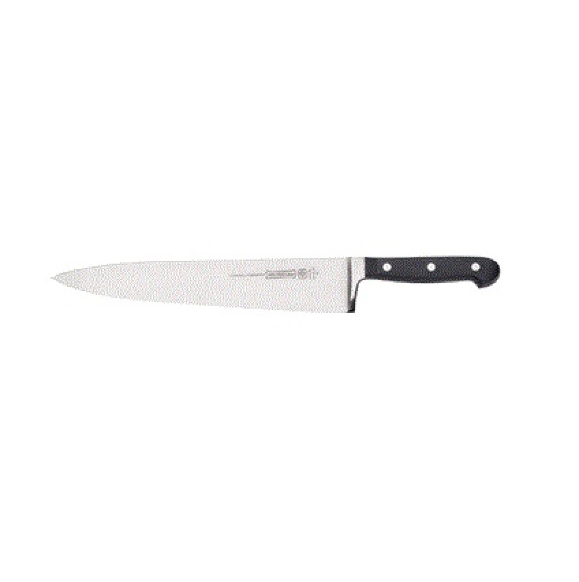 Cuchilla mango negro Chef monoblock acero inoxidable 10'' 