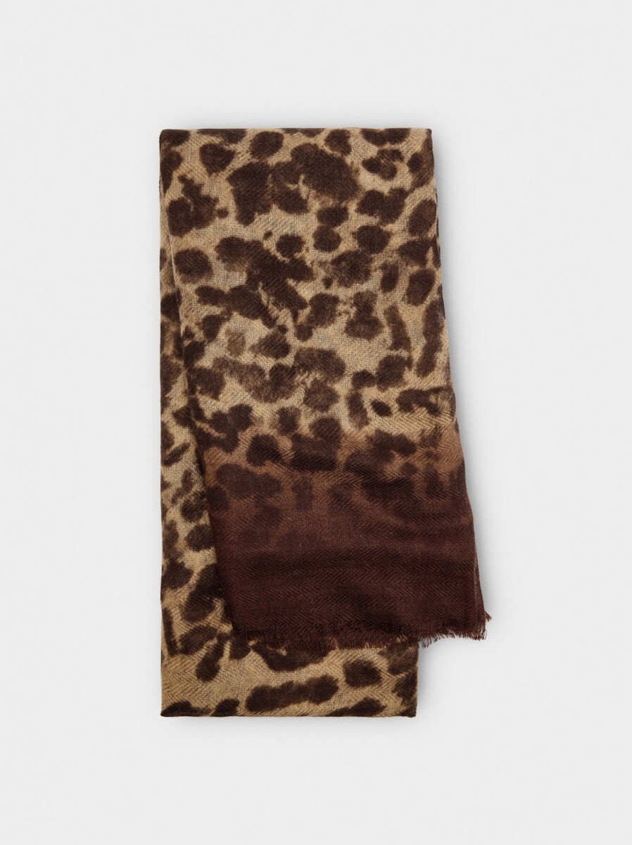 Pañuelo Estampado Animal - beige 
