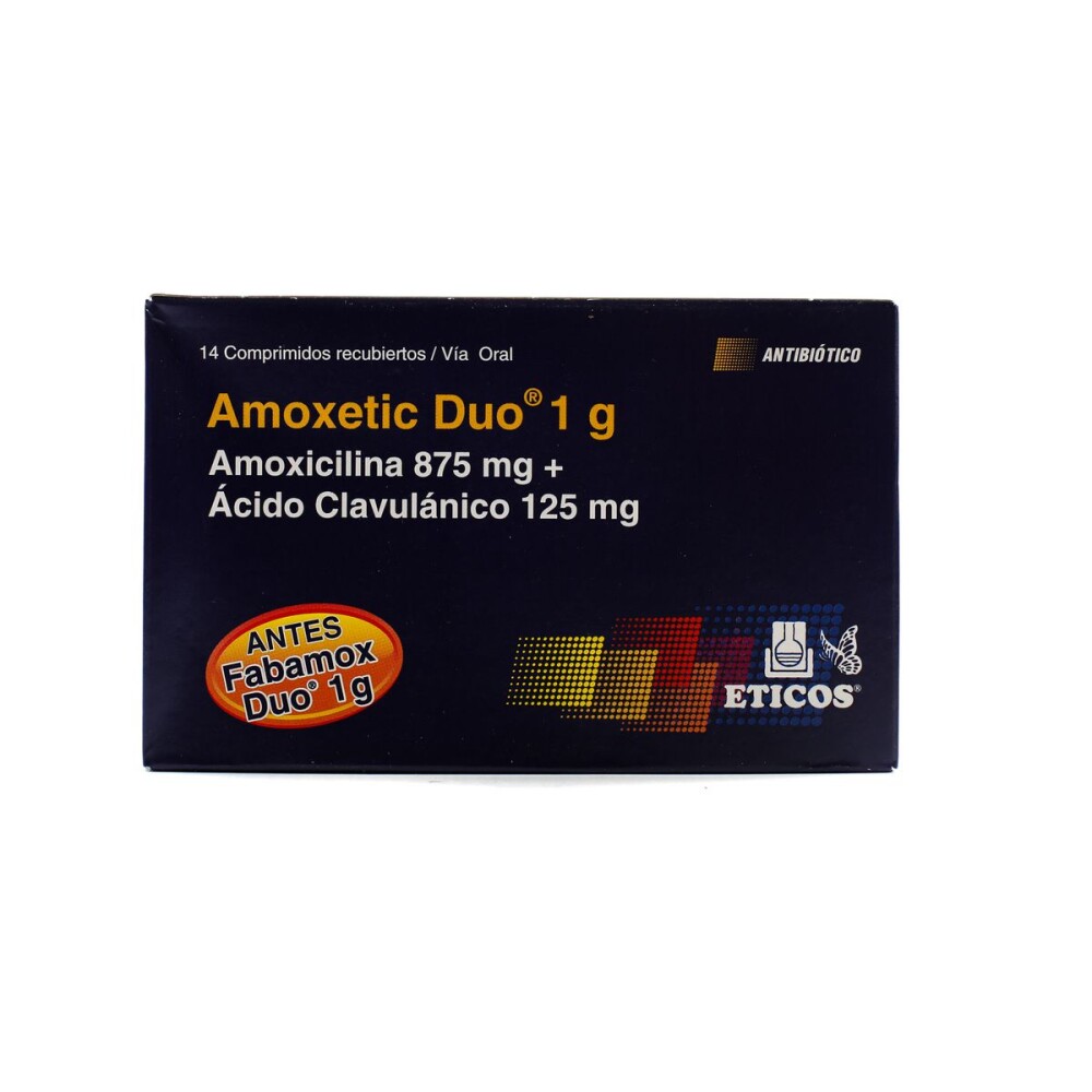 AMOXETIC DUO 1 GR. CJ X 14 COMP. REC. única