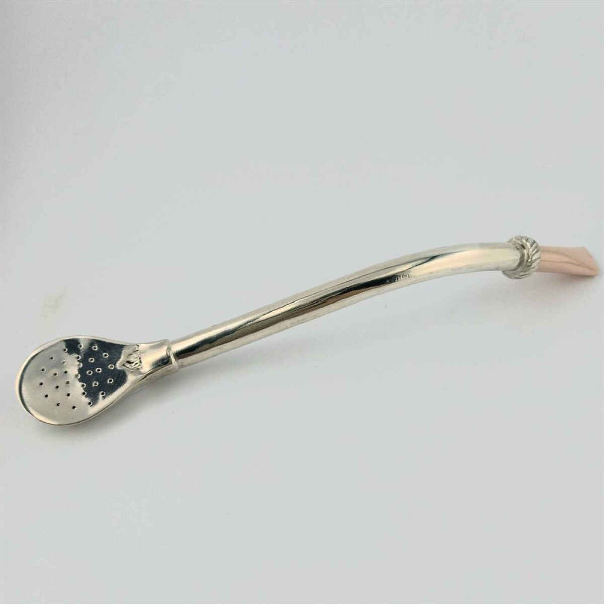 Bombilla de plata 925. Modelo CRIOLLA con boca en oro. 