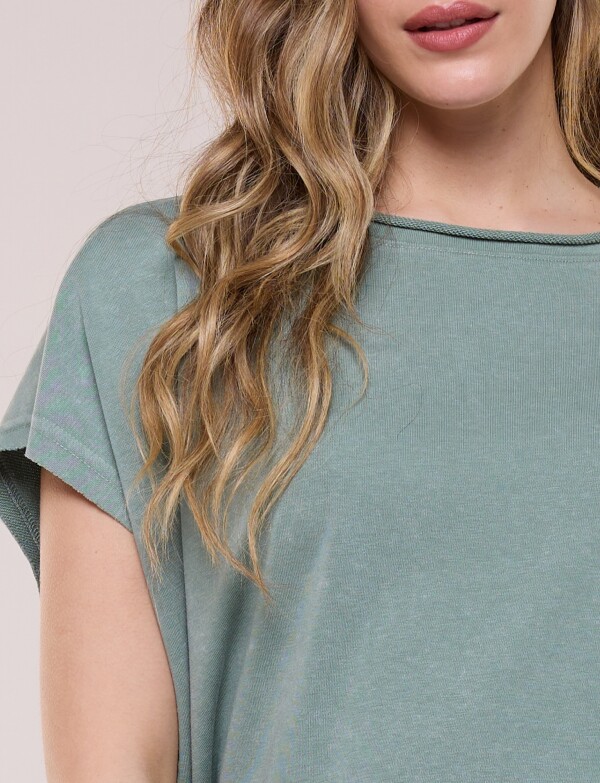 Remera De Algodón Dolman VERDE