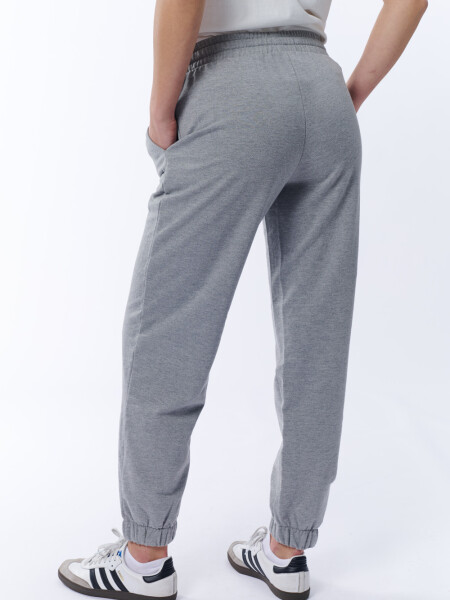 Pantalón Jogger Deportivo Gris Melange