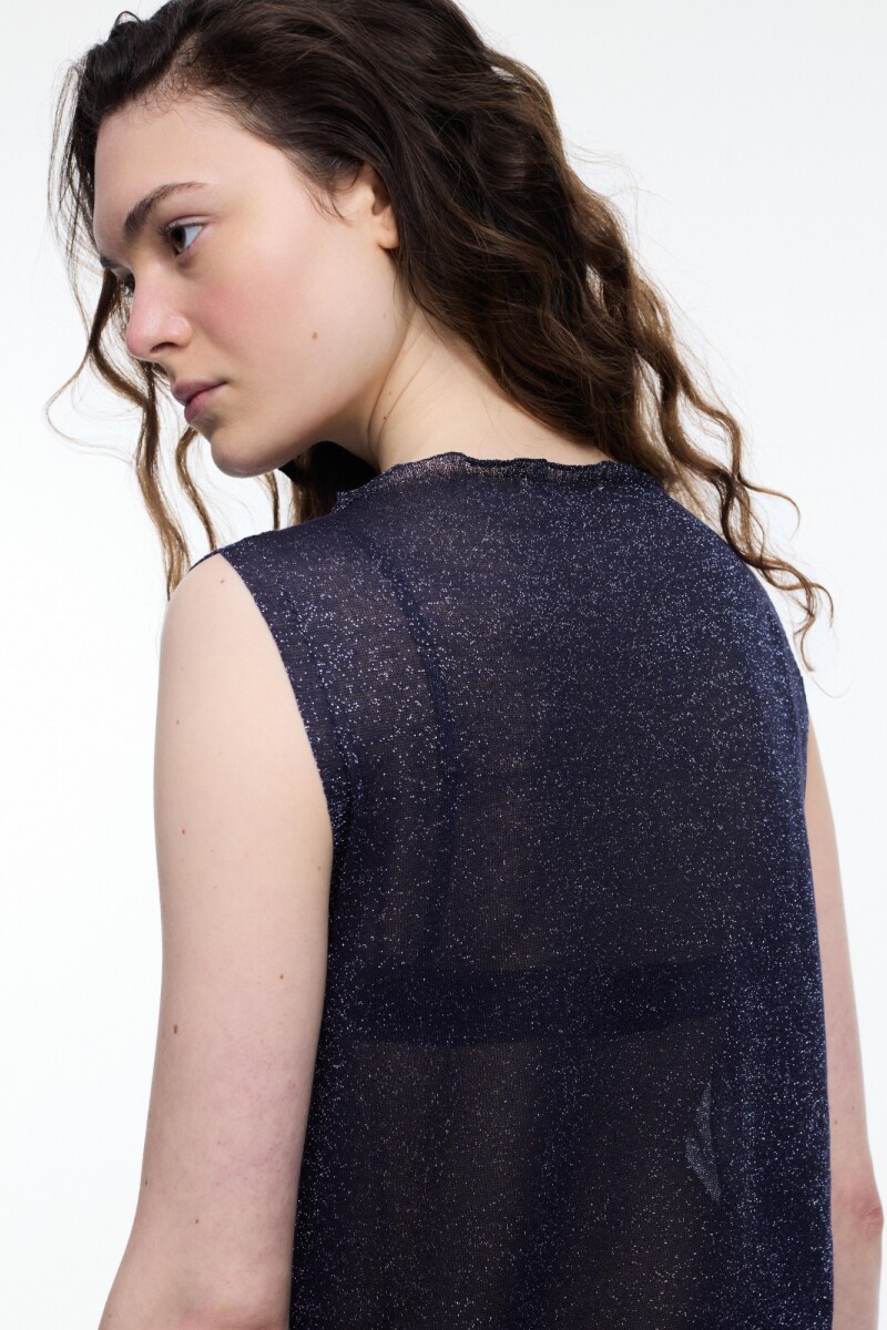 MUSCULOSA LUREX Azul