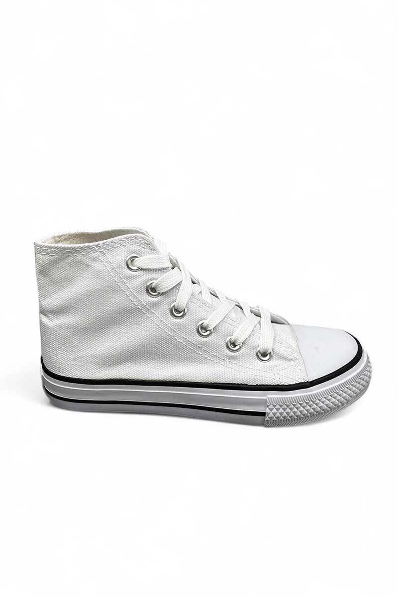 BOTA DEPORTIVA MEDIO BASKET LONA NIÑO Blanco
