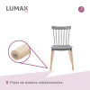 Silla Lizzy Lumax de comedor resistente Gris