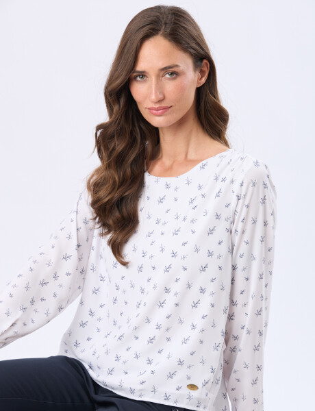 BLUSA CUELLO MAO Hojasazul