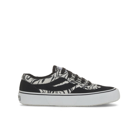 Championes Superga 2941 Revolley Zebra Print Negro