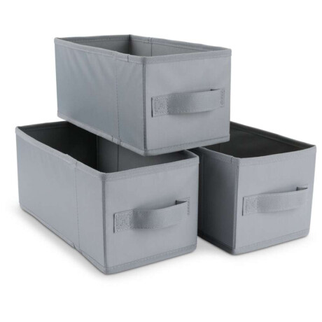 Cestas ALBAN A14xL28xA13cm juego de 3 Gris
