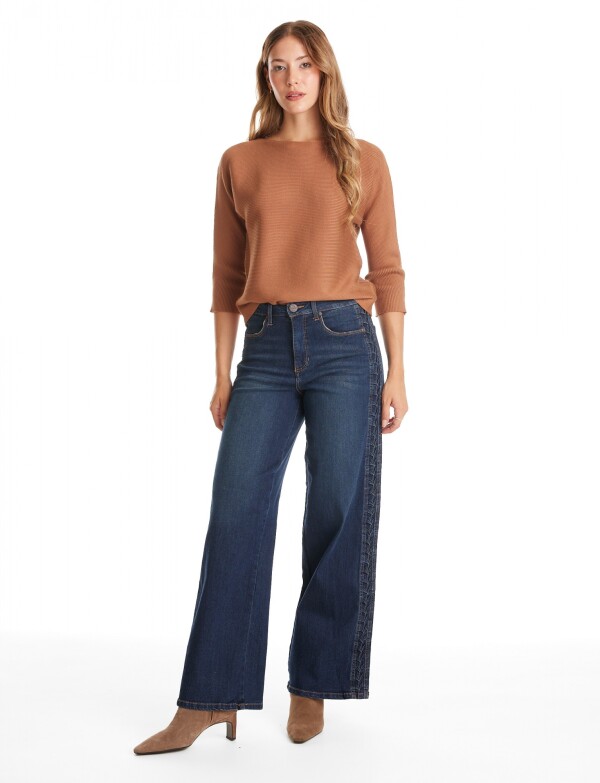 Jean Wide Leg & Trenzado Lateral JEAN