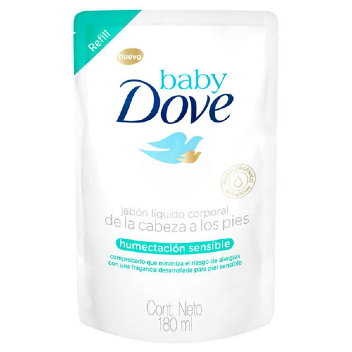 Repuesto Jabón Líquido Baby Dove Sensible 180ml – Higiene Infantil