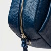 Bandolera Haze En Cuero Graneado Azul