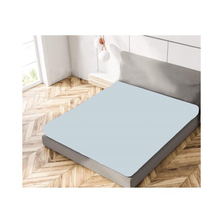 Sábana ajustable ï»¿Richmond tamaño Queen en microfibra Indigo Claro