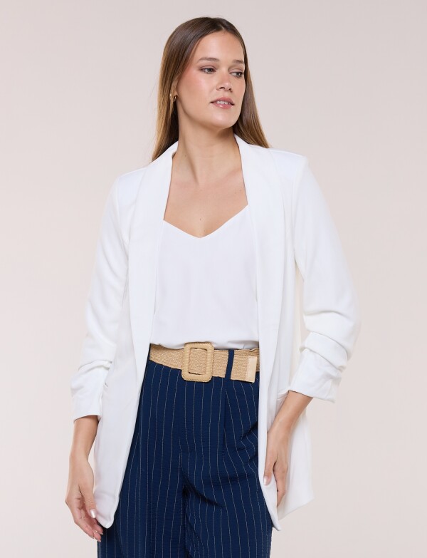 Blazer Crepe Manga Fruncida CRUDO
