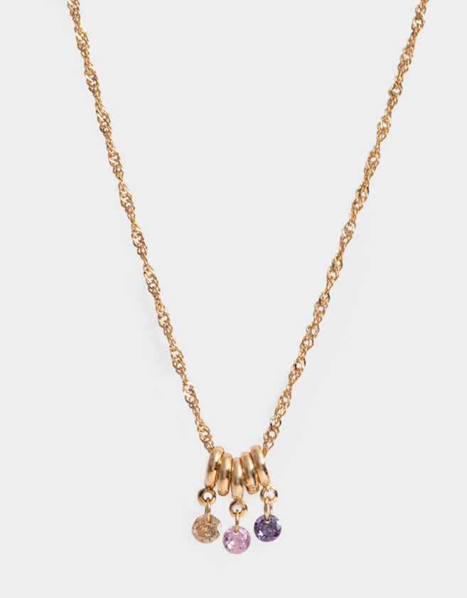 Cadena Corta con Dije Strass Crystal Cadena Corta Con Dije Strass Crystal - Dorado