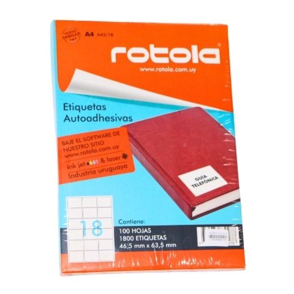 ETIQUETA ROTOLA TAMAÑO A4 318 MODELO 65