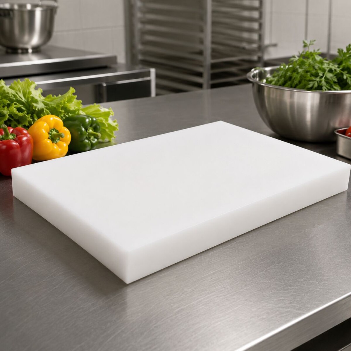 TABLA DE COCINA DE NYLON INDUSTRIAL 32,5X26,5X2CM NATURAL 