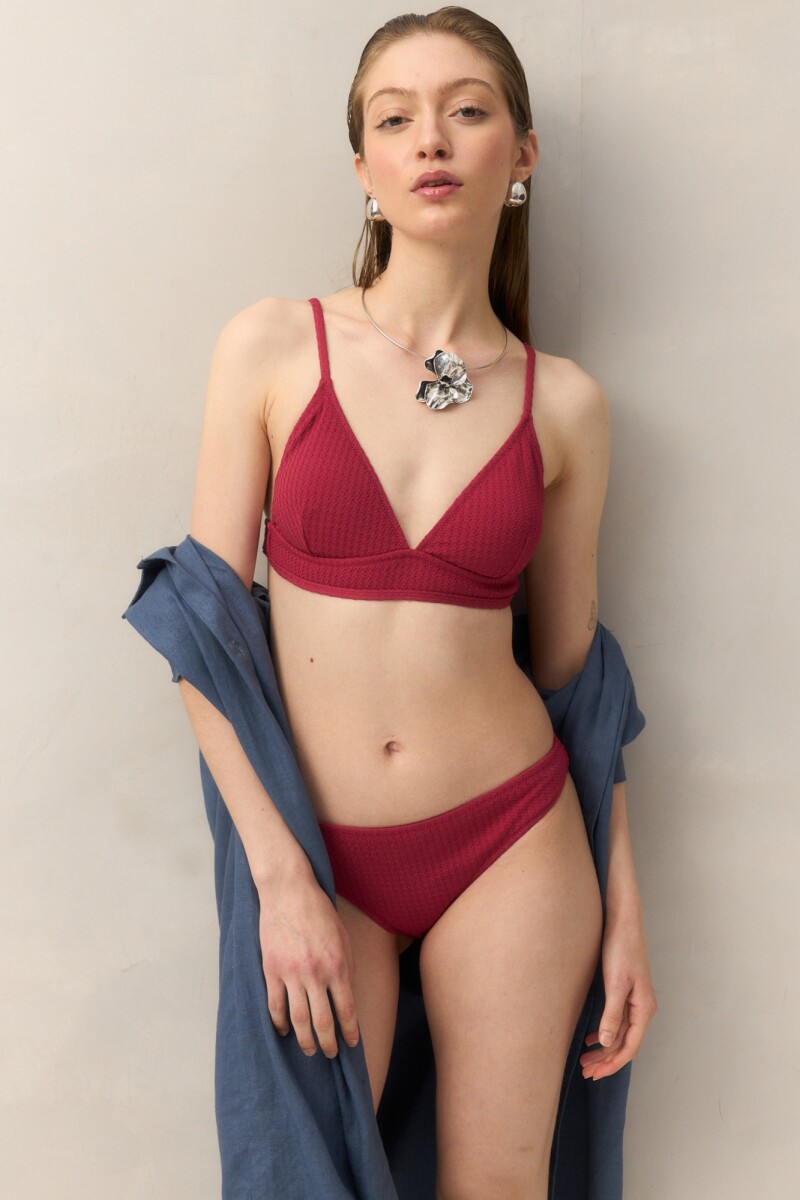 TOP TRIANGULO FIJO CAPARICA Bordó