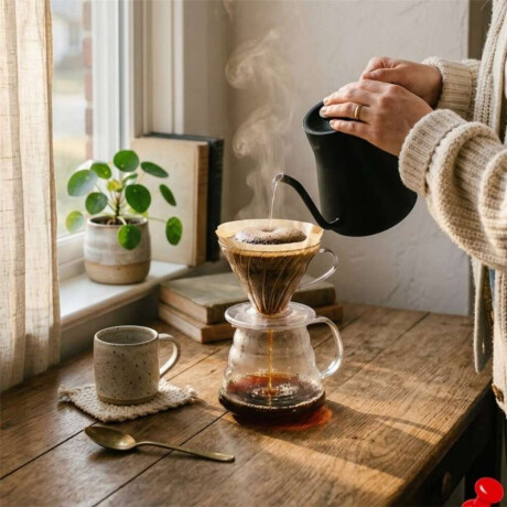 CAFETERA DE GOTEO 800ML BOROSILICATO Y BAMBU