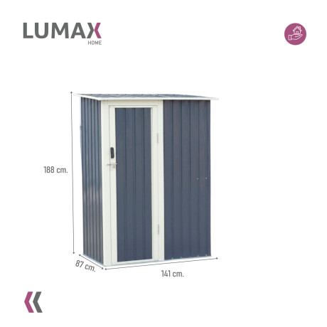 Caseta Galpon Jardin Lumax sussex Gris Oscuro 188x141x87 Caseta Galpon Jardin Lumax sussex Gris Oscuro 188x141x87