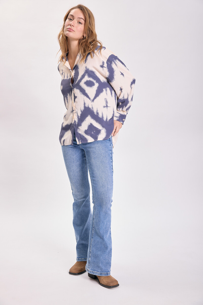 Camisa estampa Blanco