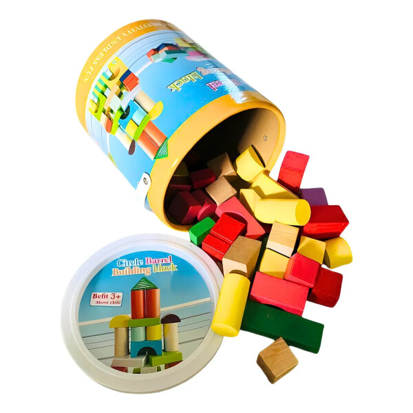 Set de bloques de madera multicolor 40pcs Set de bloques de madera multicolor 40pcs