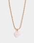 Cadena Corta con Dije Capsula Especial Cadena Corta Con Dije Corazón Piedra - Dorado
