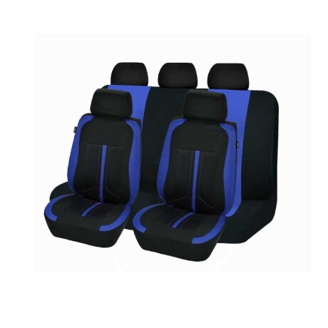 Cubreasiento Negro Con Franjas Azules De Tela 9 Piezas Cubreasiento Negro Con Franjas Azules De Tela 9 Piezas