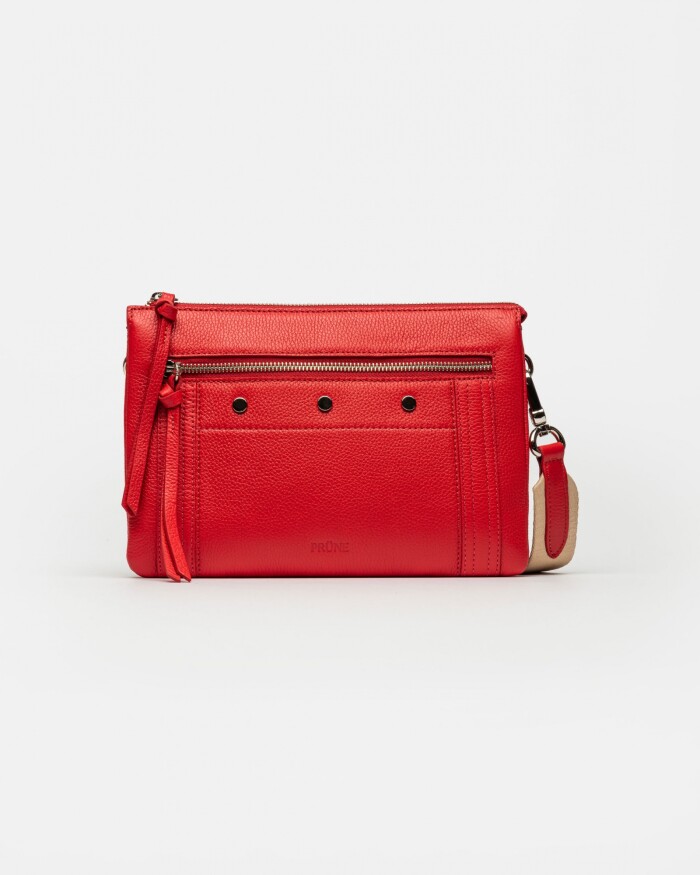 Bandolera Annie En Napa Rojo