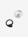 Sets Anillos Color Sets Anillos Vintage - Plateado