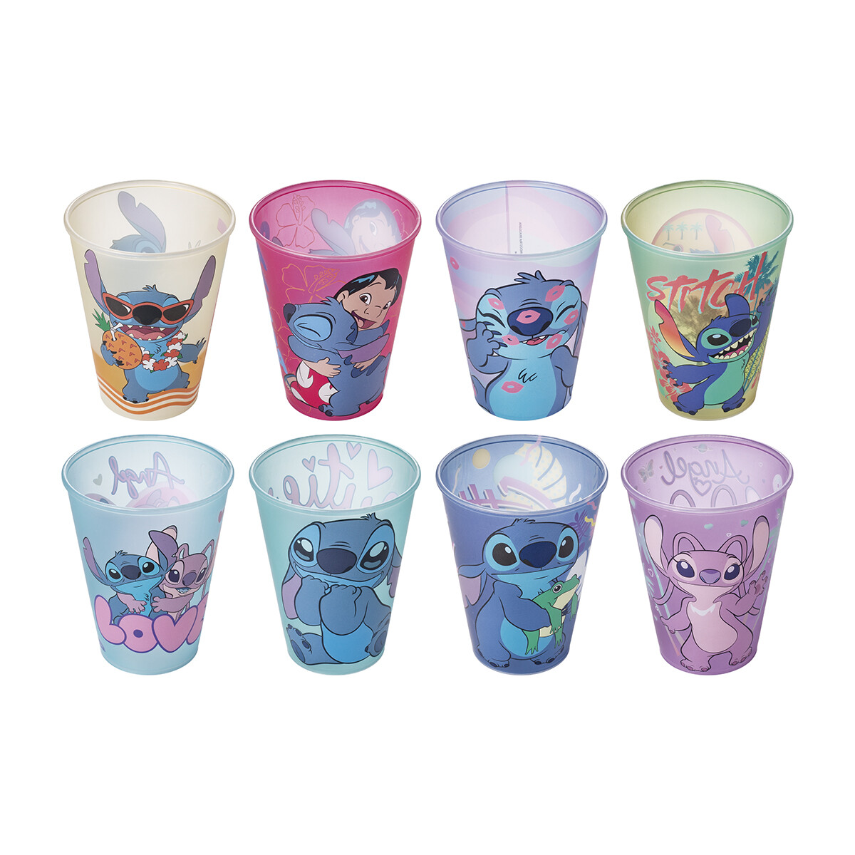 Vaso Plástico Stitch 280 ml 