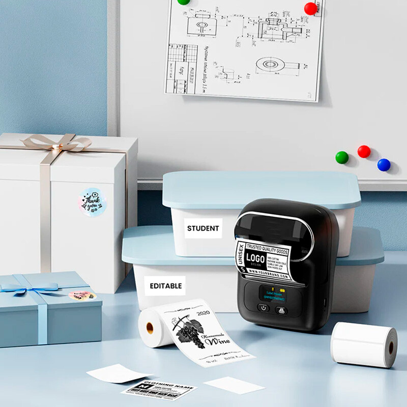 Mini impresora etiquetadora térmica portátil M110 negro
